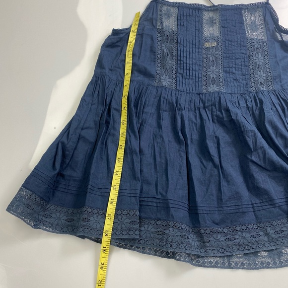 NE QUITTEZPAS lace flower navy blue top p30-30 - Picture 6 of 8